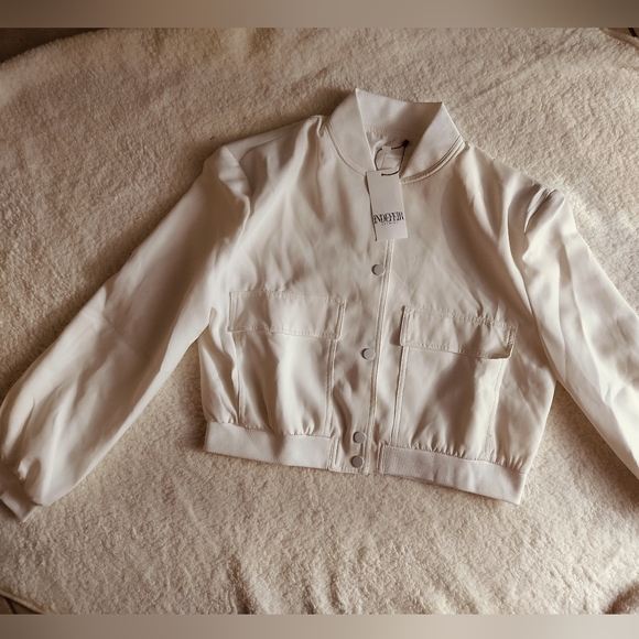 Indefeir Jacket spring White vintage solid long sleeves women's - Picture 5 of 11